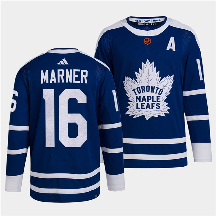 Men's Toronto Maple Leafs #16 Mitch Marner Blue 2022 Reverse Retro Stitched Jersey